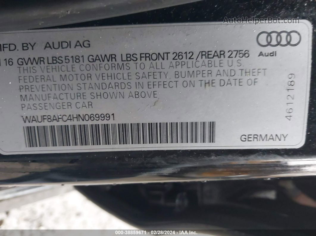 2017 Audi A6 2.0t Premium Black vin: WAUF8AFC4HN069991