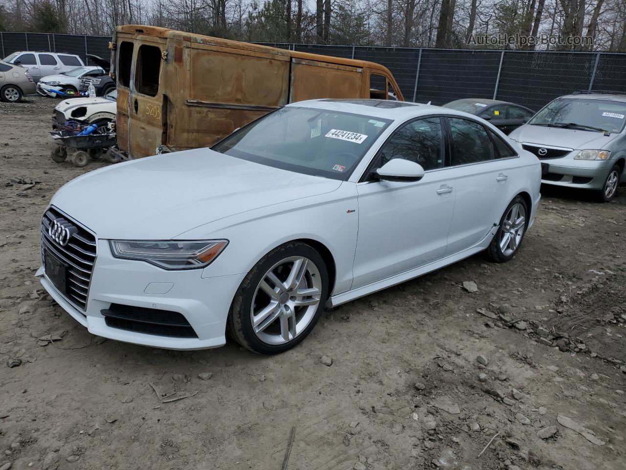 2017 Audi A6 Premium White vin: WAUF8AFC8HN072098