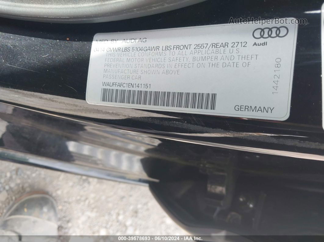 2014 Audi A6 2.0t Premium Black vin: WAUFFAFC1EN141151