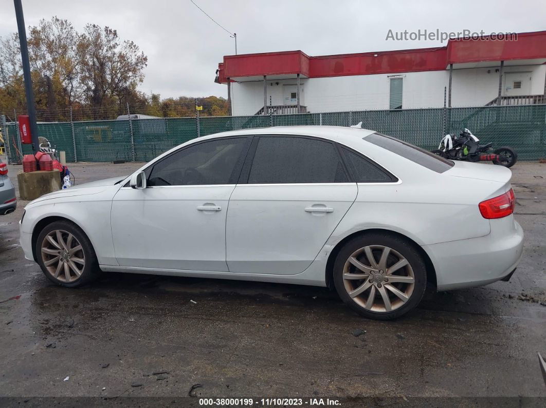 2013 Audi A4 2.0t Premium Белый vin: WAUFFAFL0DA164880