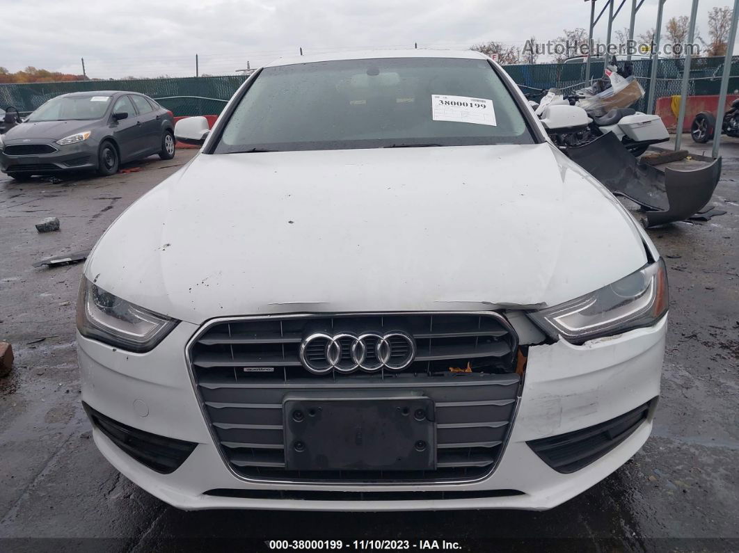 2013 Audi A4 2.0t Premium Белый vin: WAUFFAFL0DA164880