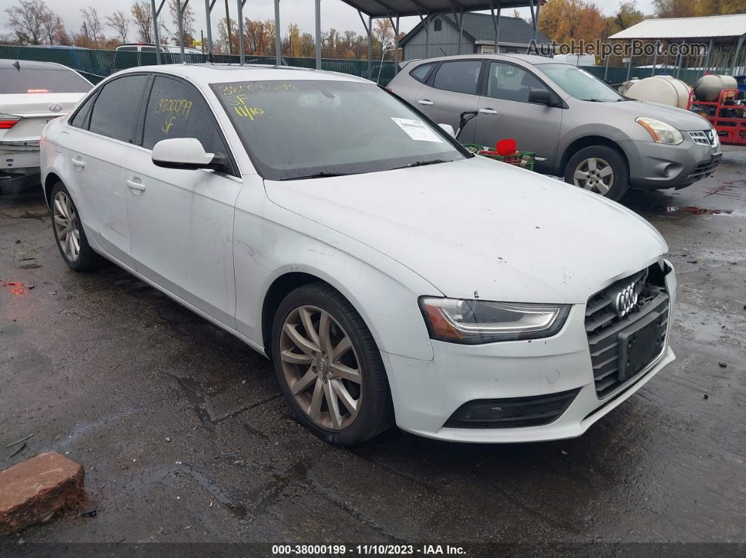 2013 Audi A4 2.0t Premium Белый vin: WAUFFAFL0DA164880