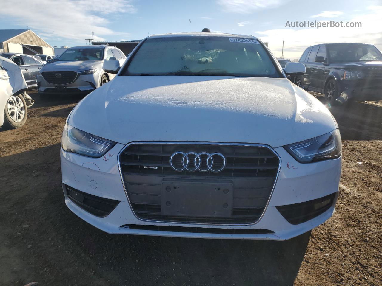 2013 Audi A4 Premium Plus White vin: WAUFFAFL0DN020707