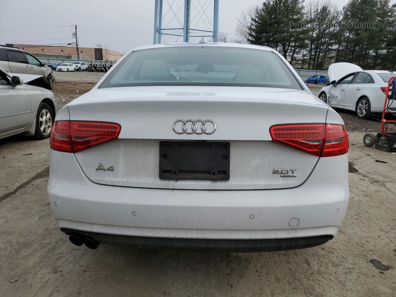 2013 Audi A4 Premium Plus White vin: WAUFFAFL0DN027138