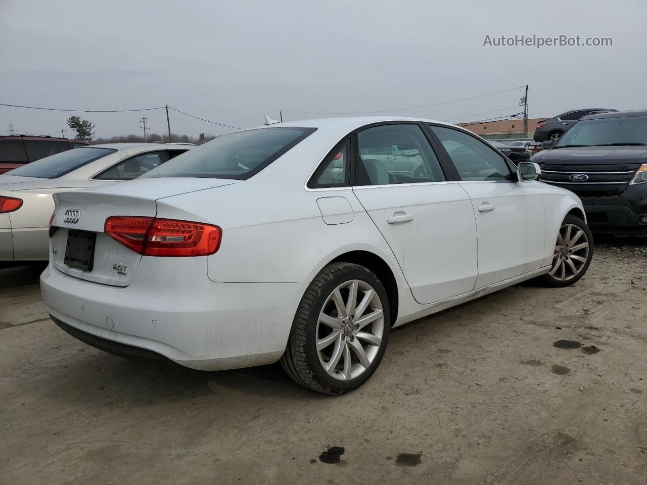 2013 Audi A4 Premium Plus White vin: WAUFFAFL0DN027138