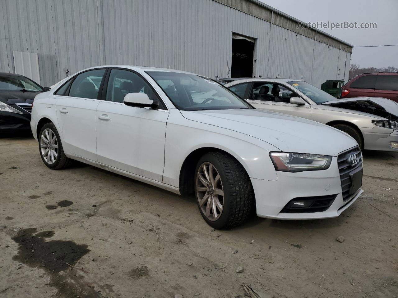 2013 Audi A4 Premium Plus White vin: WAUFFAFL0DN027138