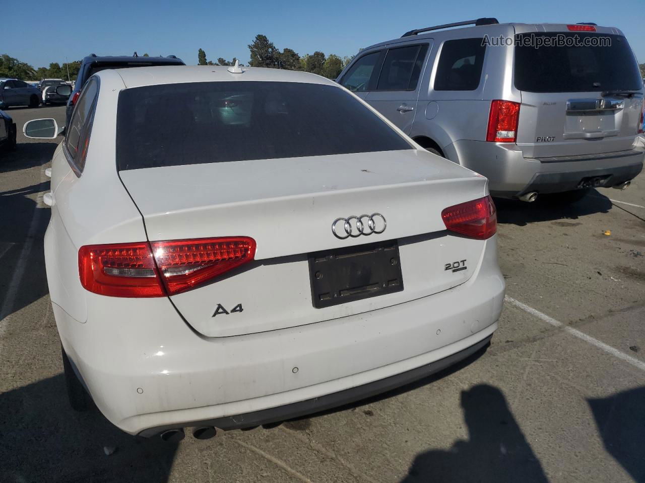 2013 Audi A4 Premium Plus White vin: WAUFFAFL0DN043680