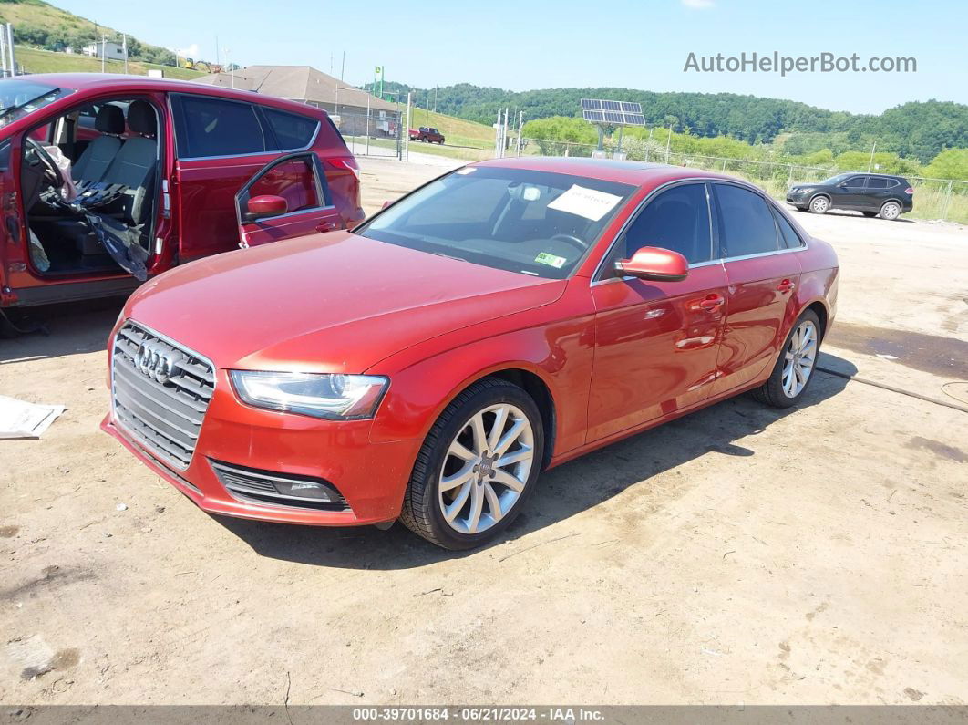 2013 Audi A4 2.0t Premium Оранжевый vin: WAUFFAFL0DN044912