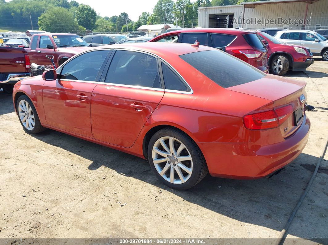 2013 Audi A4 2.0t Premium Оранжевый vin: WAUFFAFL0DN044912