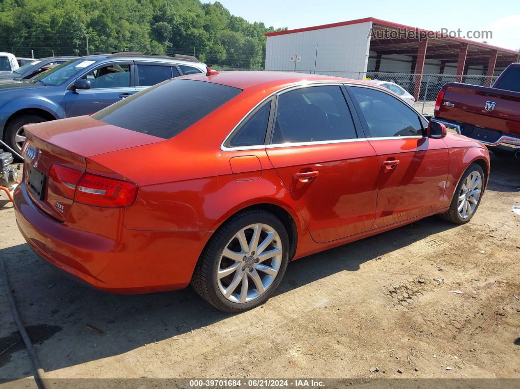 2013 Audi A4 2.0t Premium Оранжевый vin: WAUFFAFL0DN044912