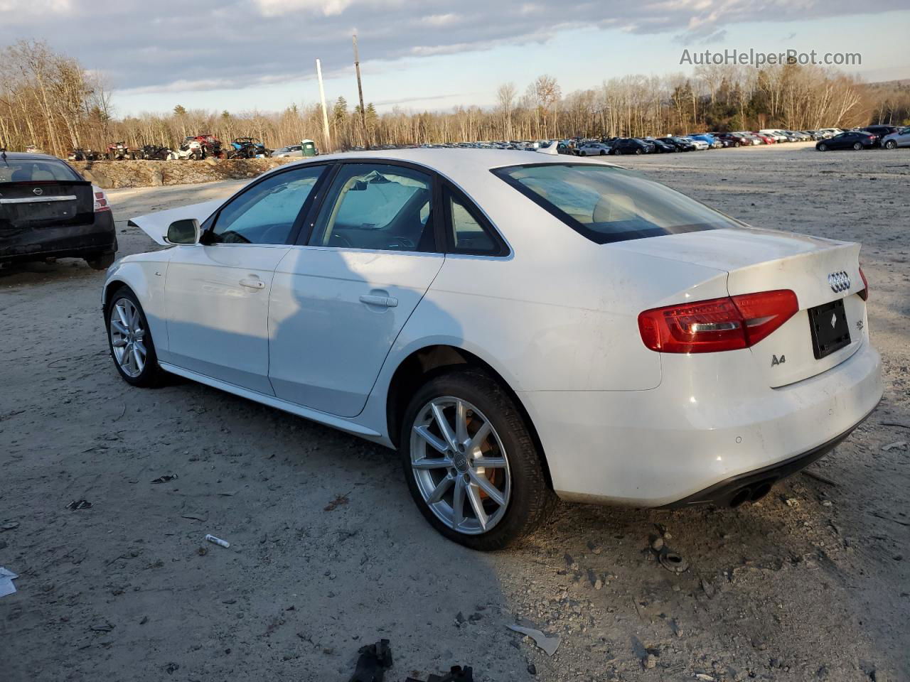 2014 Audi A4 Premium Plus White vin: WAUFFAFL0EN008199