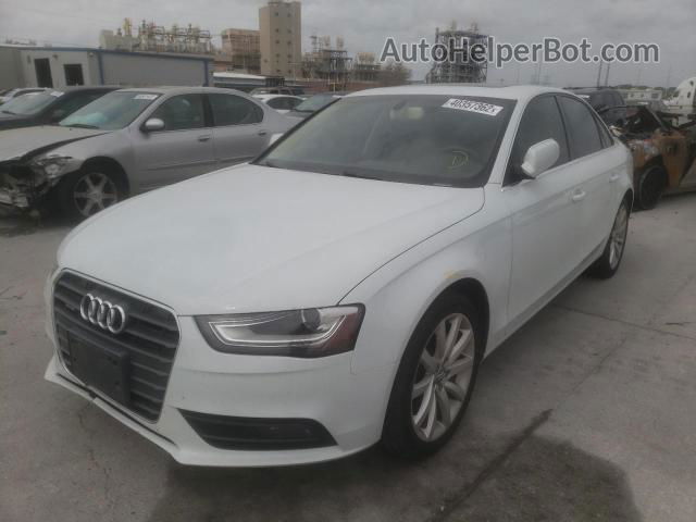 2013 Audi A4 Premium Plus White vin: WAUFFAFL1DA183454