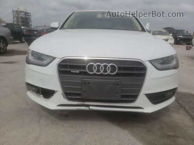 2013 Audi A4 Premium Plus White vin: WAUFFAFL1DA183454