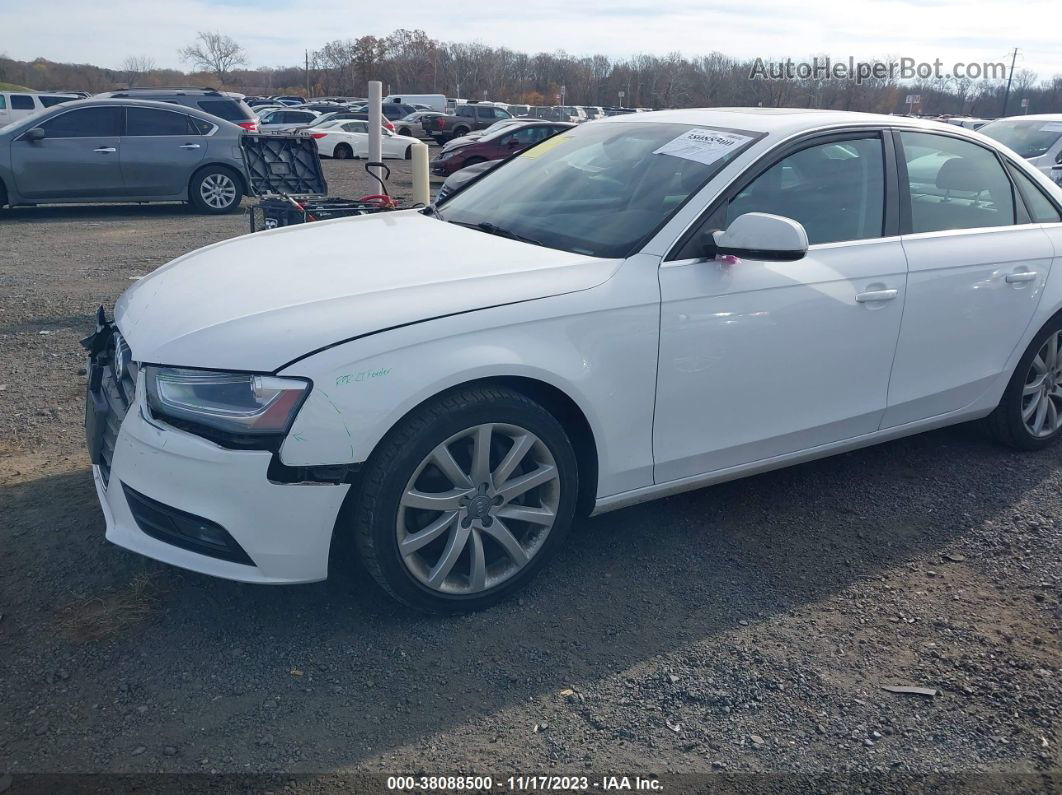 2013 Audi A4 2.0t Premium White vin: WAUFFAFL1DN005052