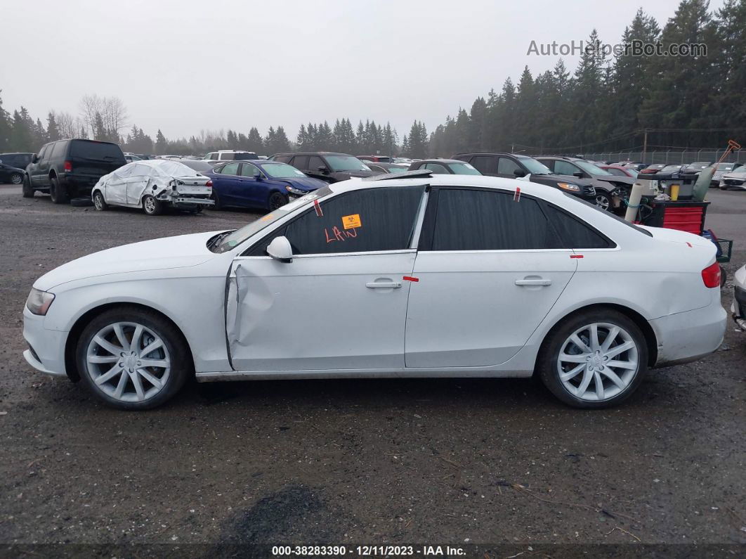 2013 Audi A4 2.0t Premium White vin: WAUFFAFL1DN035698