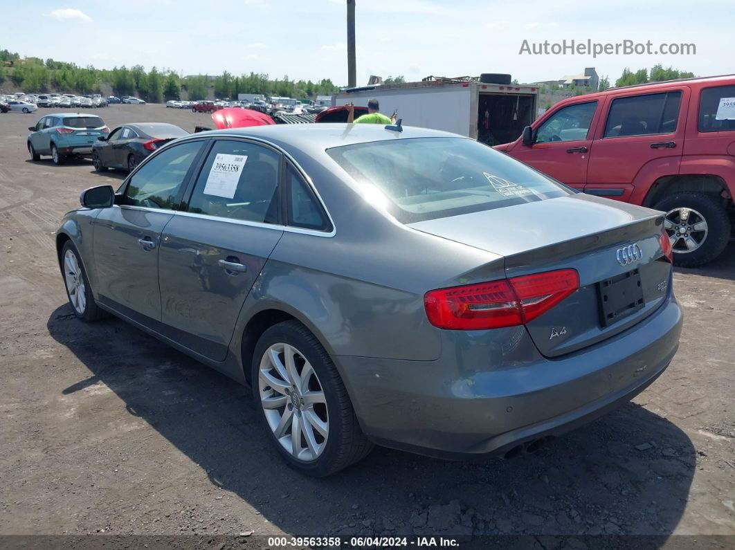 2013 Audi A4 2.0t Premium Gray vin: WAUFFAFL2DN020336