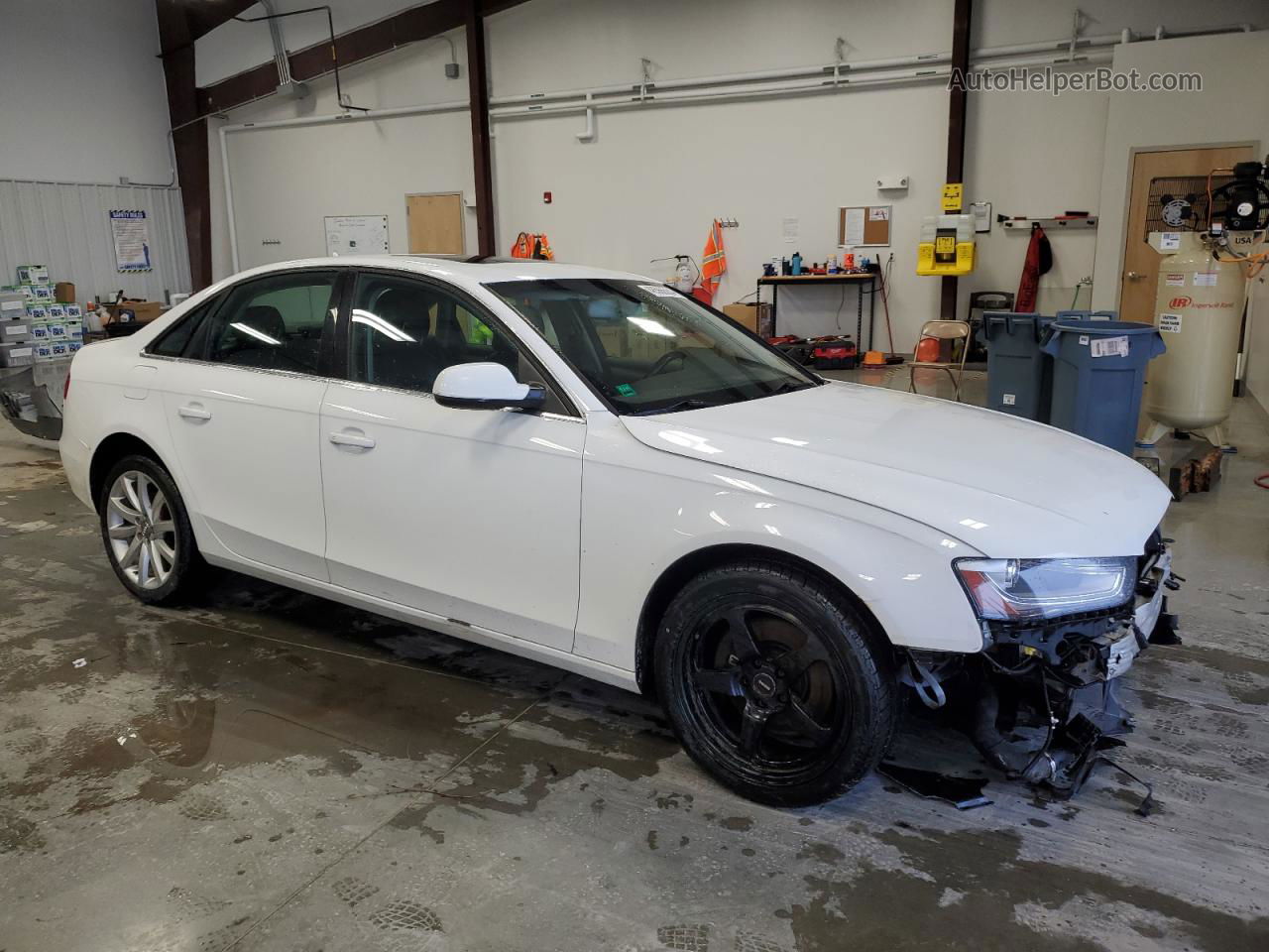 2013 Audi A4 Premium Plus White vin: WAUFFAFL2DN038755