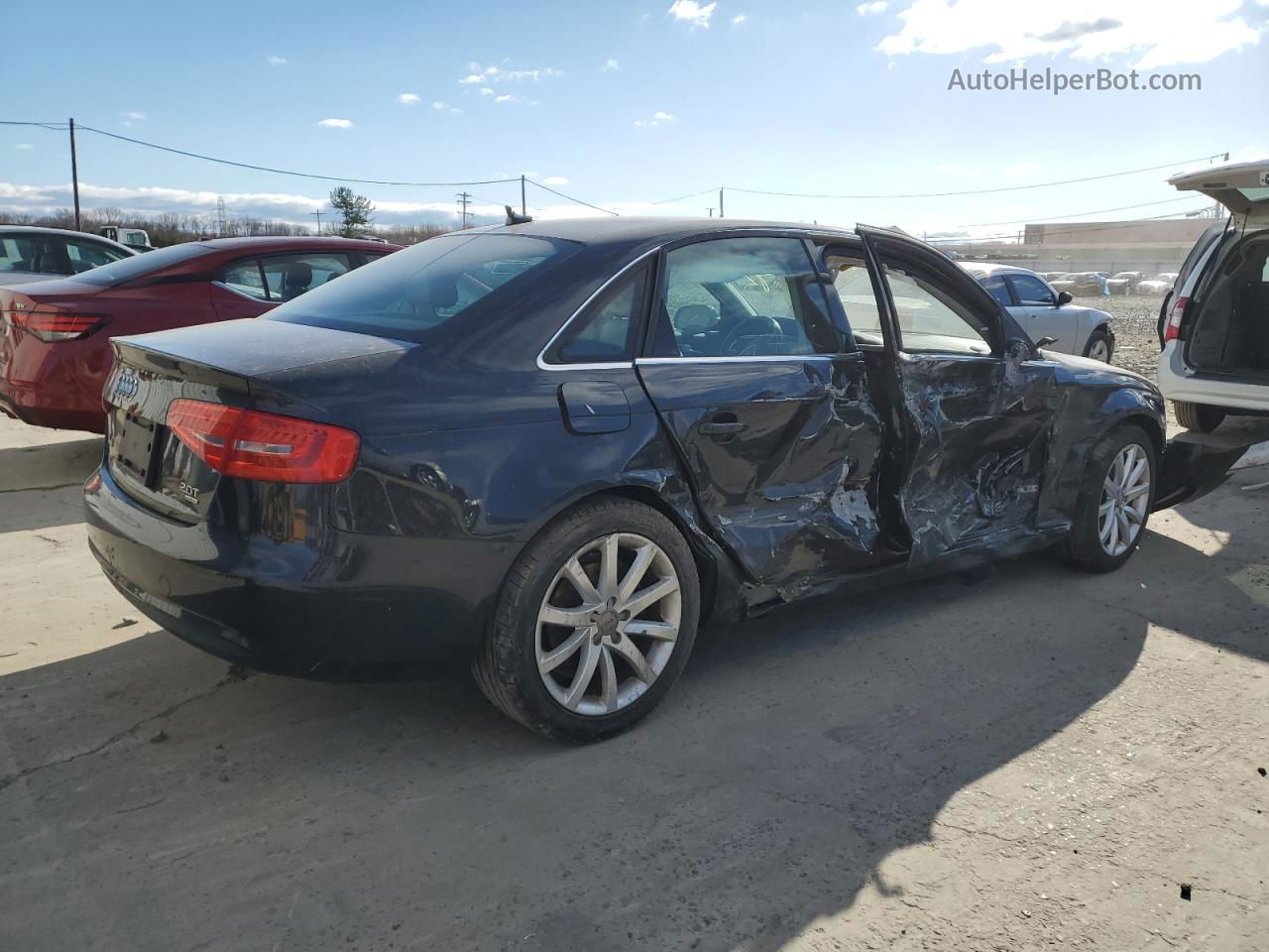 2013 Audi A4 Premium Plus Blue vin: WAUFFAFL2DN044118