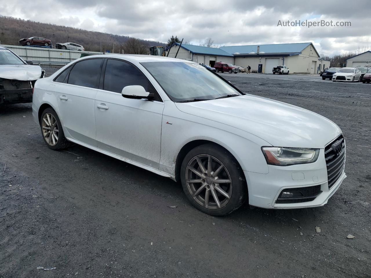 2014 Audi A4 Premium Plus Белый vin: WAUFFAFL2EN018832