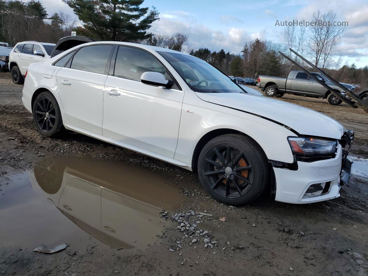 2016 Audi A4 Premium Plus S-line White vin: WAUFFAFL2GN002598