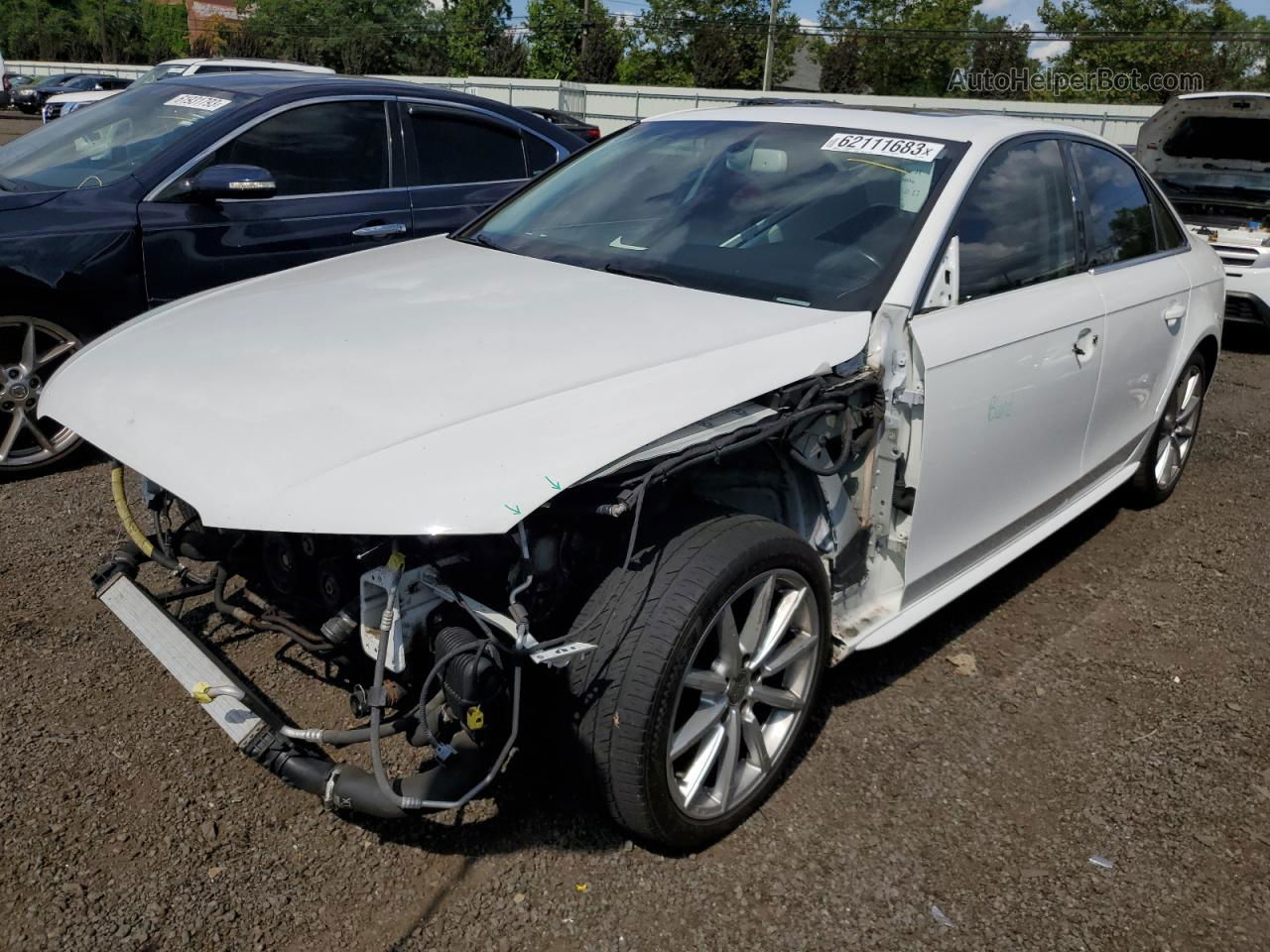 2016 Audi A4 Premium Plus S-line White vin: WAUFFAFL2GN002908