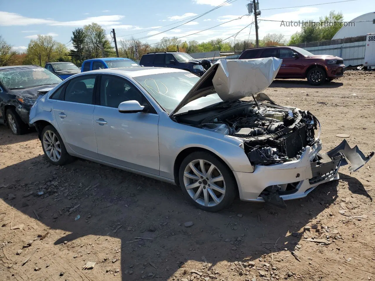 2013 Audi A4 Premium Plus Серебряный vin: WAUFFAFL3DN012908