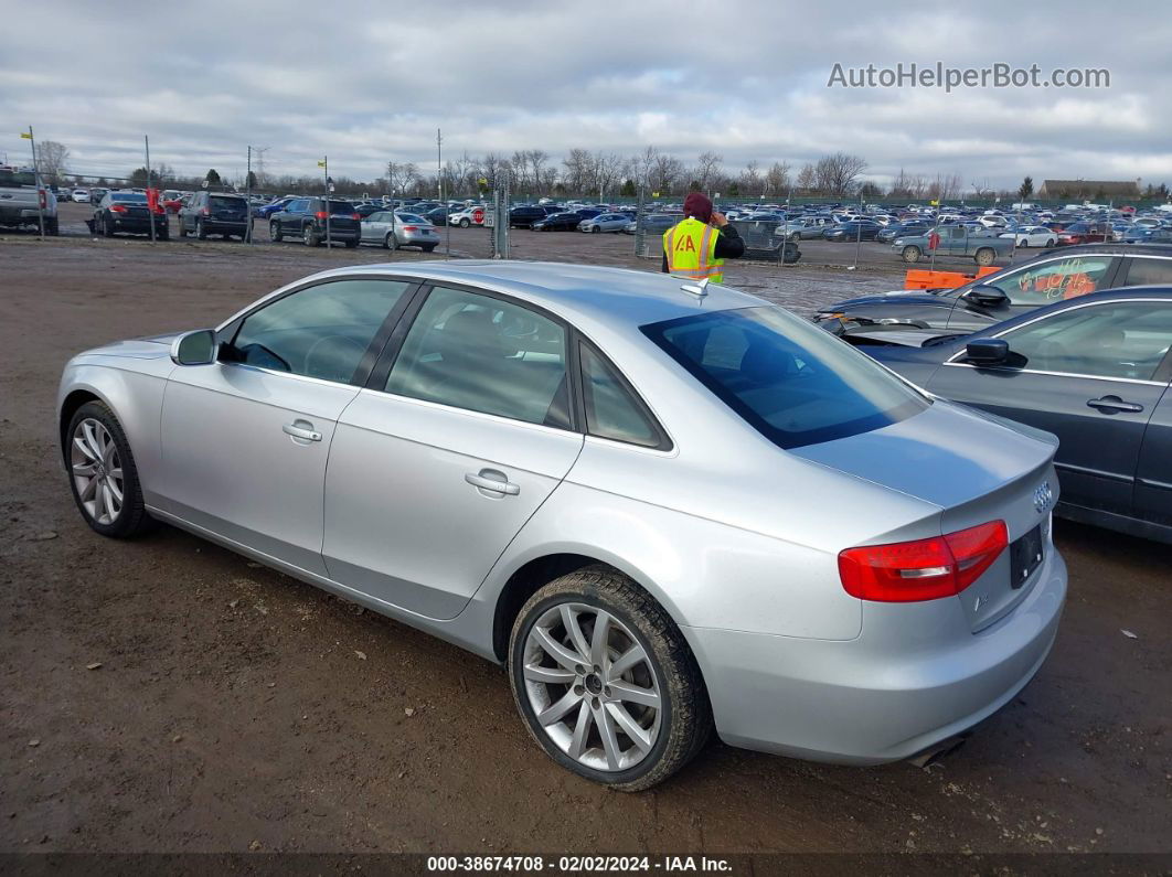 2013 Audi A4 2.0t Premium Серебряный vin: WAUFFAFL3DN042989