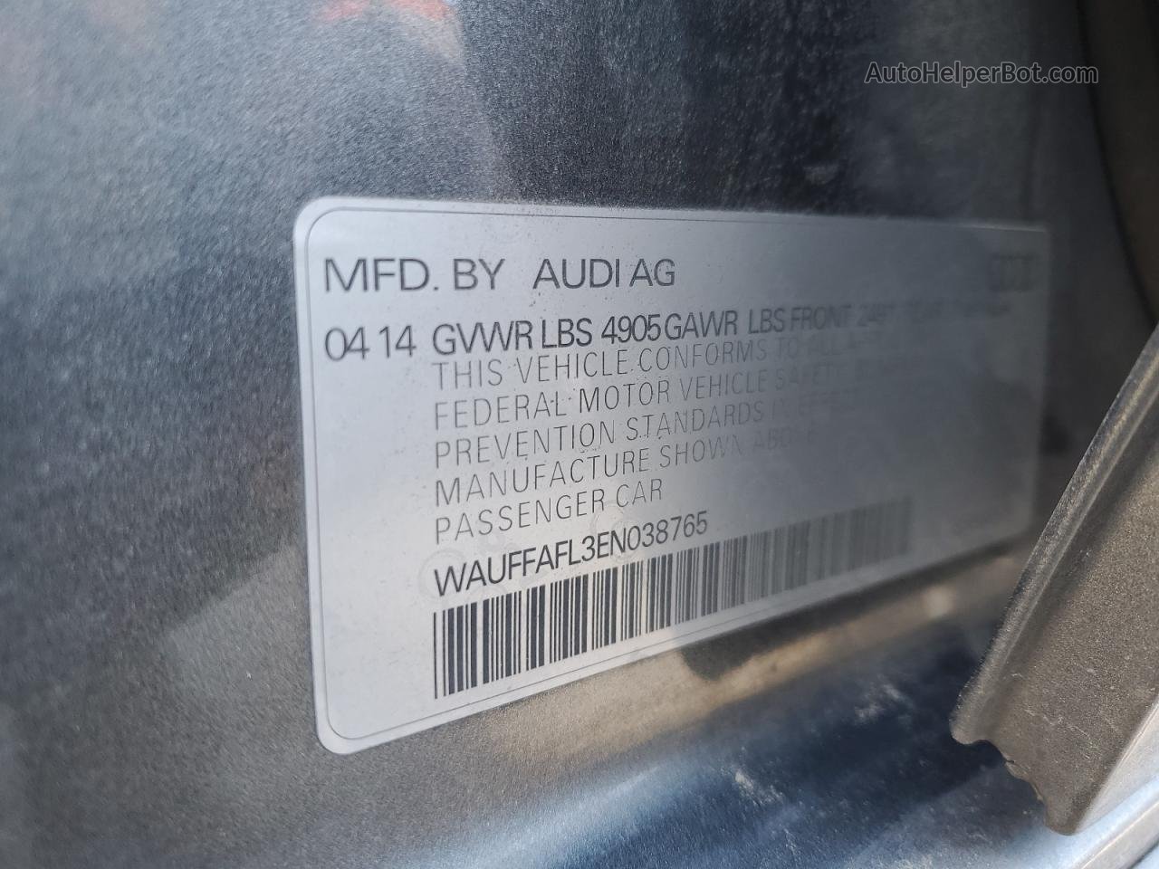 2014 Audi A4 Premium Plus Red vin: WAUFFAFL3EN038765