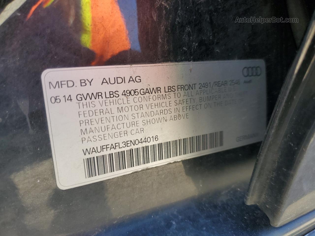 2014 Audi A4 Premium Plus Черный vin: WAUFFAFL3EN044016