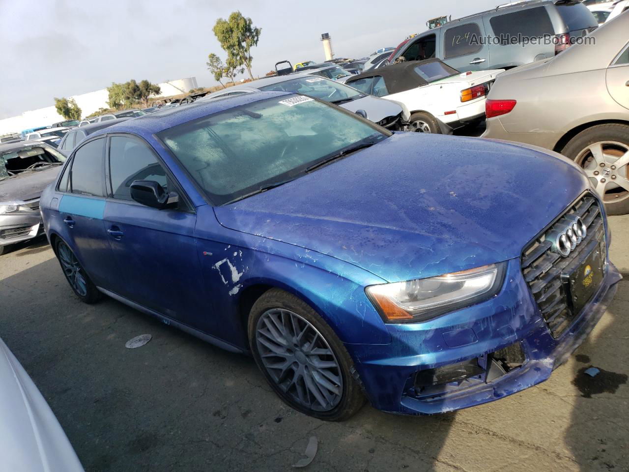 2016 Audi A4 Premium Plus S-line Blue vin: WAUFFAFL3GN001301