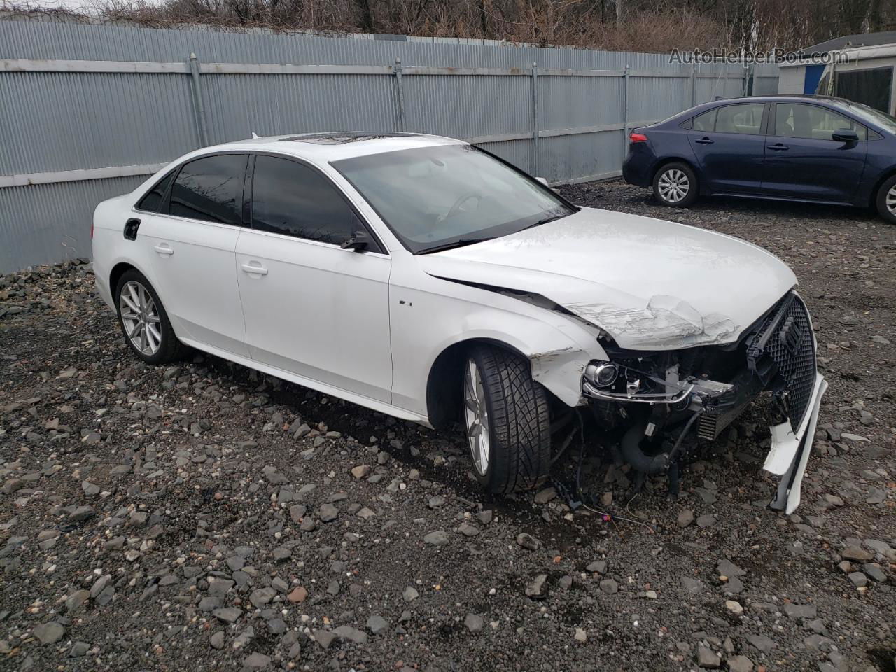 2016 Audi A4 Premium Plus S-line White vin: WAUFFAFL3GN002853