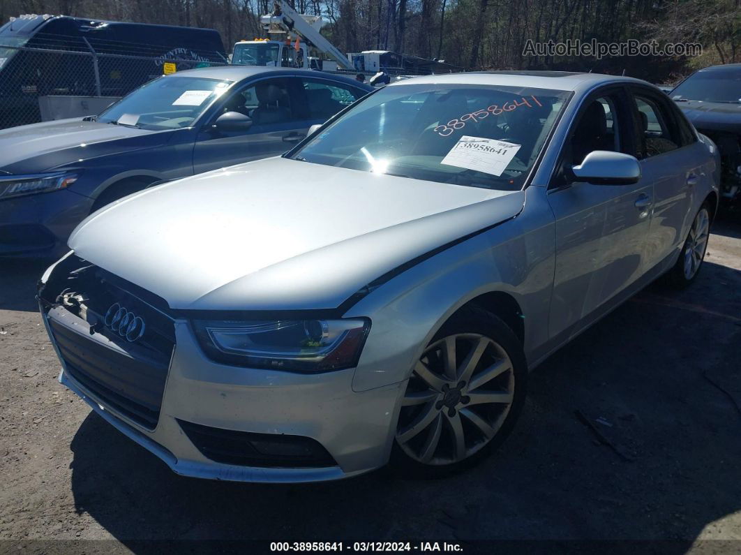 2013 Audi A4 2.0t Premium Silver vin: WAUFFAFL4DN017650