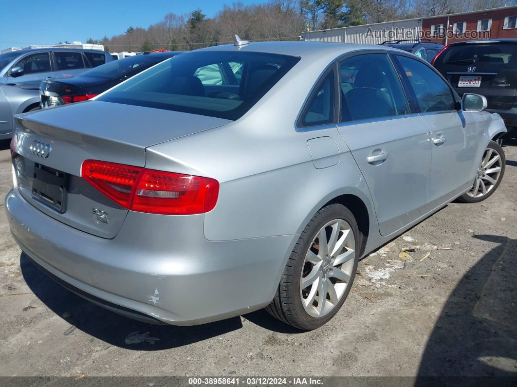 2013 Audi A4 2.0t Premium Silver vin: WAUFFAFL4DN017650