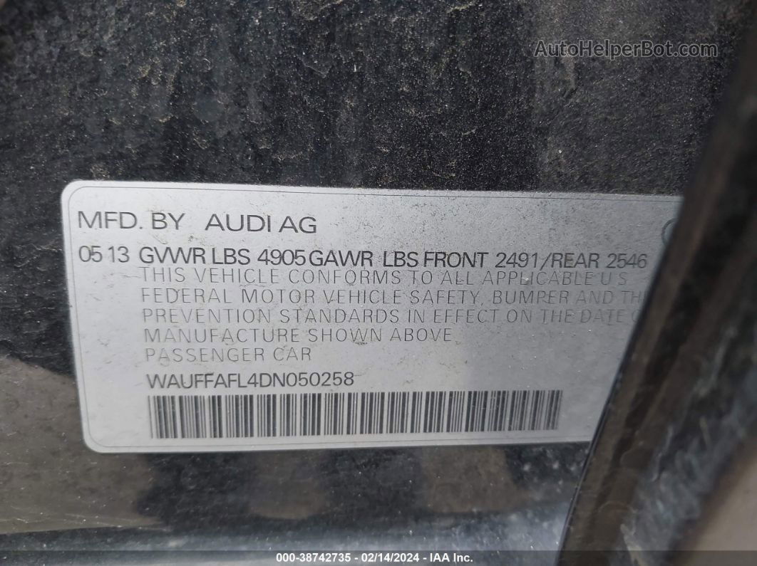 2013 Audi A4 2.0t Premium Черный vin: WAUFFAFL4DN050258