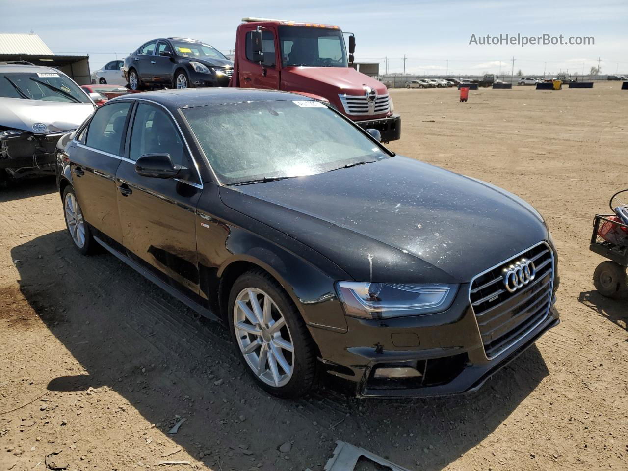 2014 Audi A4 Premium Plus Black vin: WAUFFAFL4EN018010