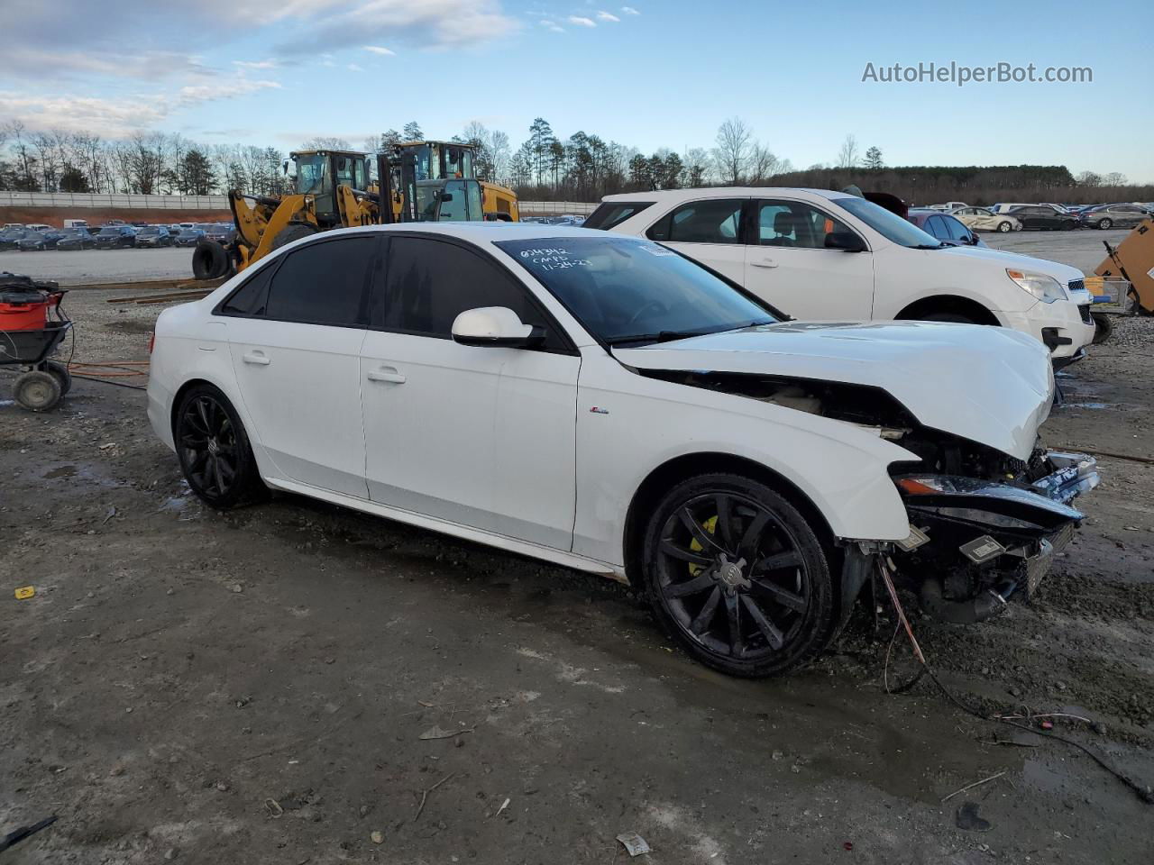 2014 Audi A4 Premium Plus White vin: WAUFFAFL4EN024342