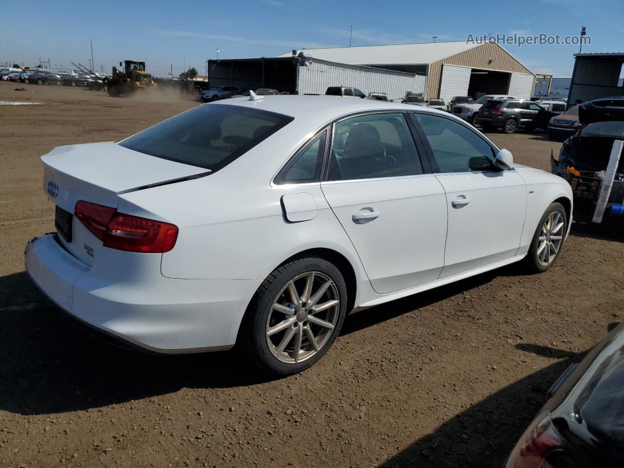 2014 Audi A4 Premium Plus White vin: WAUFFAFL4EN034532