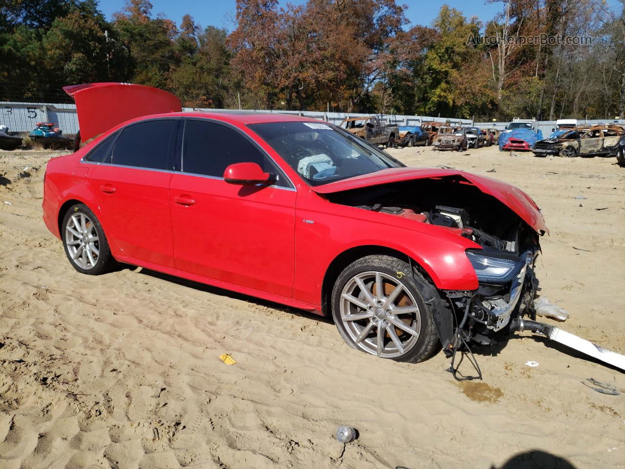 2016 Audi A4 Premium Plus S-line Red vin: WAUFFAFL4GN003073