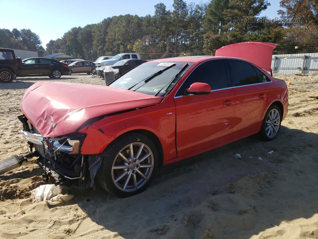 2016 Audi A4 Premium Plus S-line Red vin: WAUFFAFL4GN003073