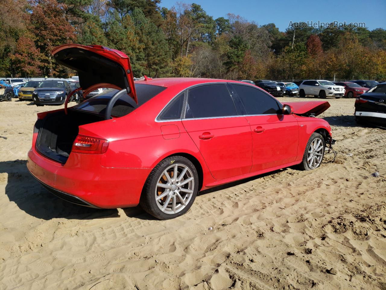 2016 Audi A4 Premium Plus S-line Red vin: WAUFFAFL4GN003073