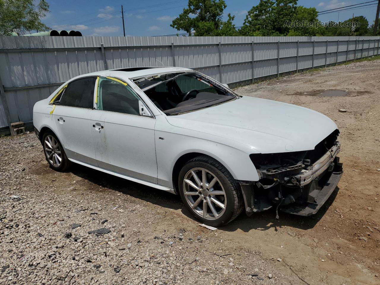 2016 Audi A4 Premium Plus S-line White vin: WAUFFAFL4GN016292