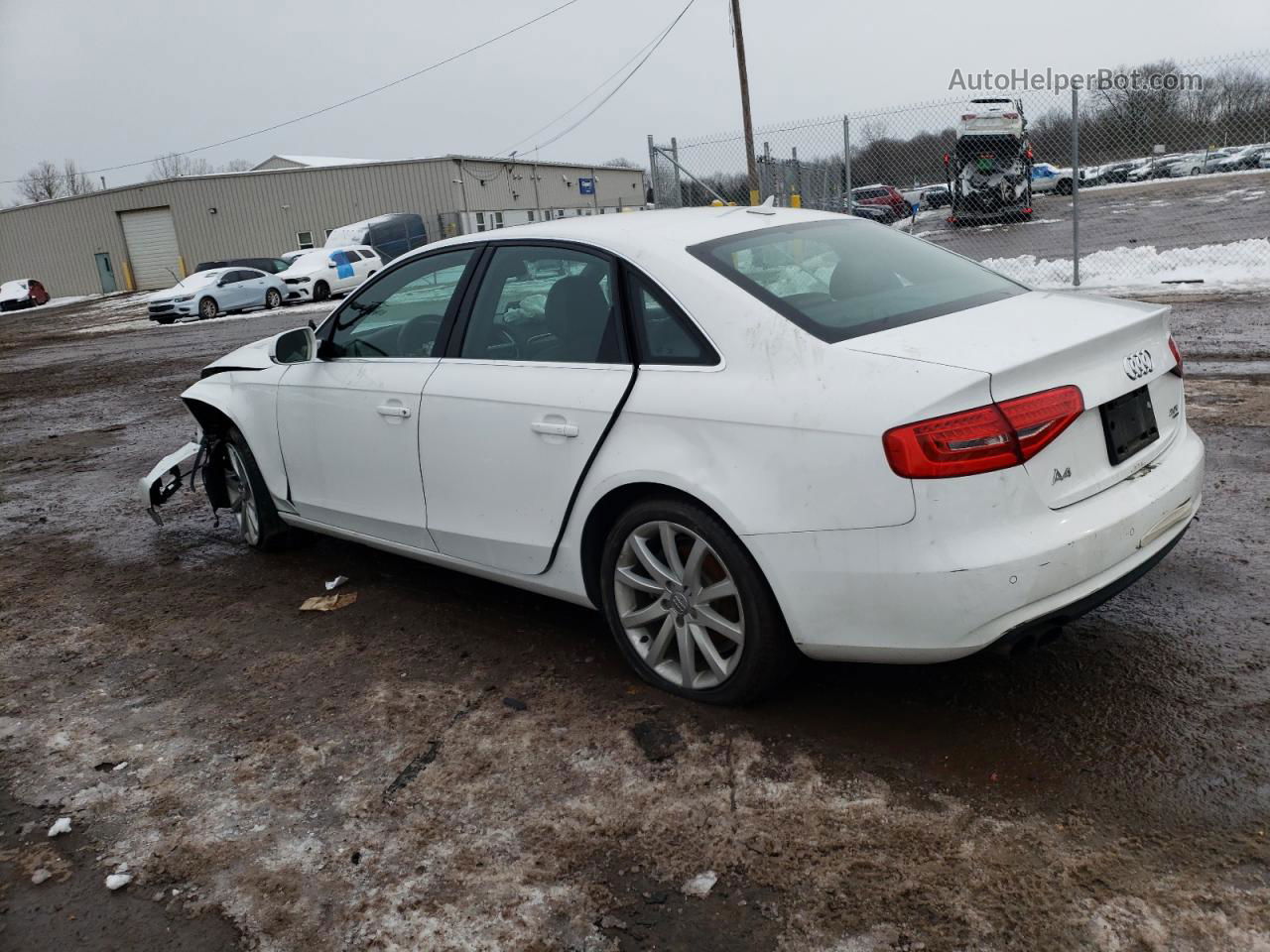 2013 Audi A4 Premium Plus Белый vin: WAUFFAFL5DA168259