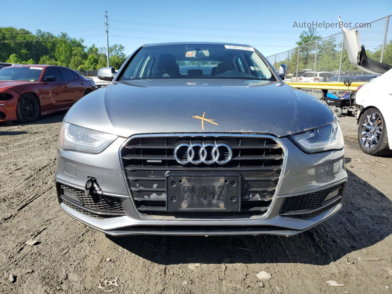 2014 Audi A4 Premium Plus Серебряный vin: WAUFFAFL5EN005881