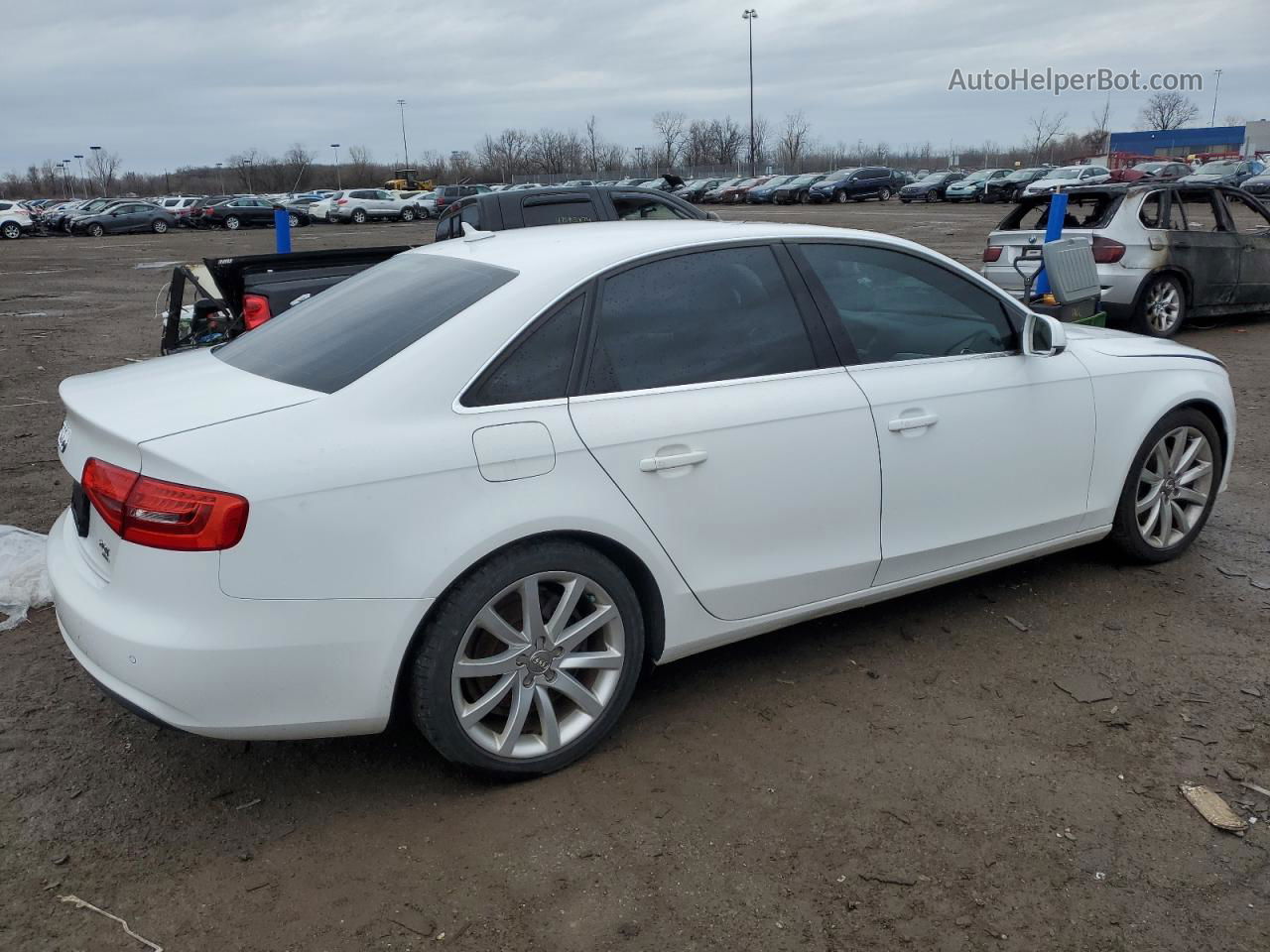 2013 Audi A4 Premium Plus White vin: WAUFFAFL6DN006293