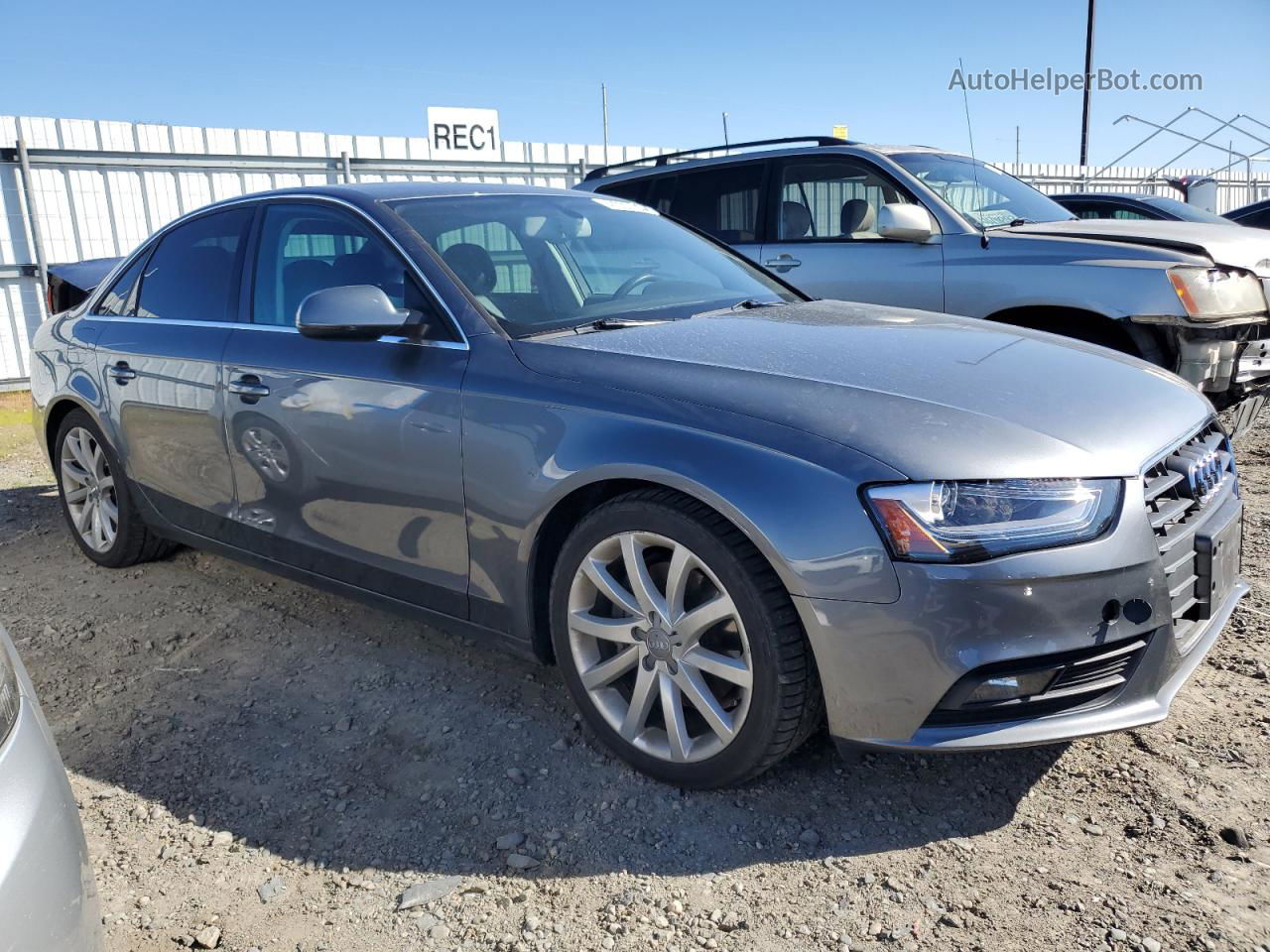 2013 Audi A4 Premium Plus Gray vin: WAUFFAFL6DN018315