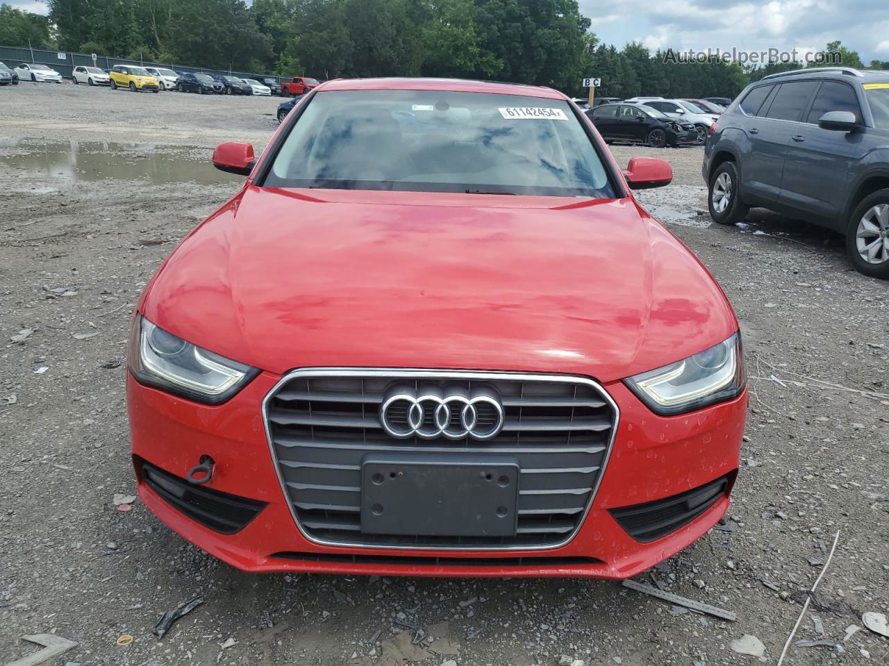 2013 Audi A4 Premium Plus Red vin: WAUFFAFL6DN037043