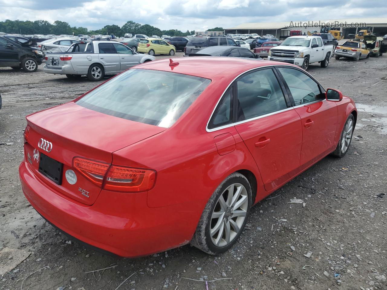 2013 Audi A4 Premium Plus Red vin: WAUFFAFL6DN037043