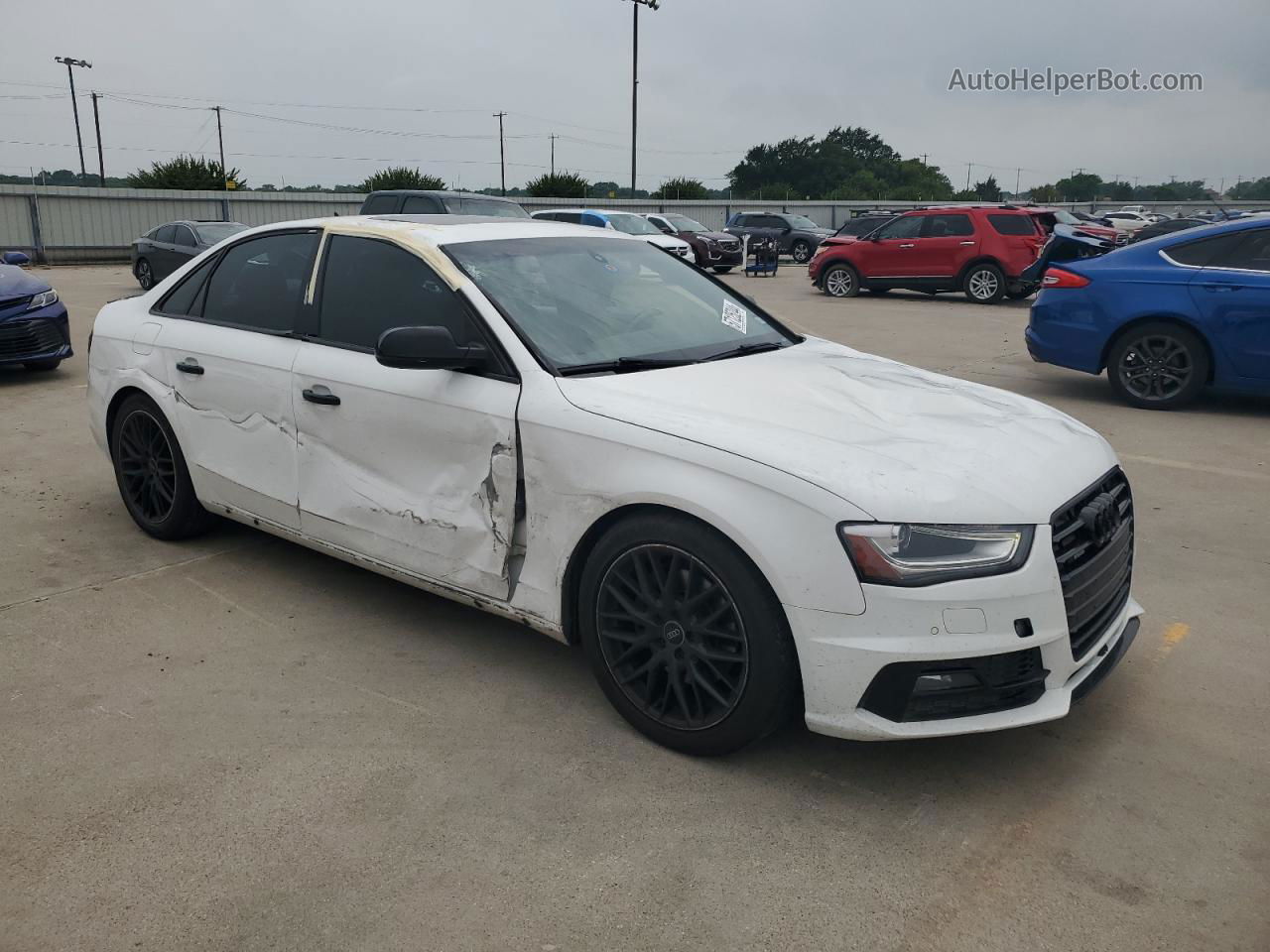 2016 Audi A4 Premium Plus S-line White vin: WAUFFAFL6GA005771