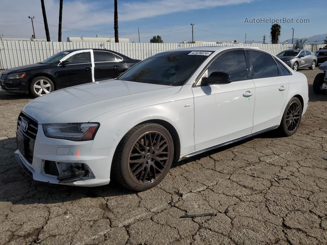 2016 Audi A4 Premium Plus S-line White vin: WAUFFAFL6GN002698