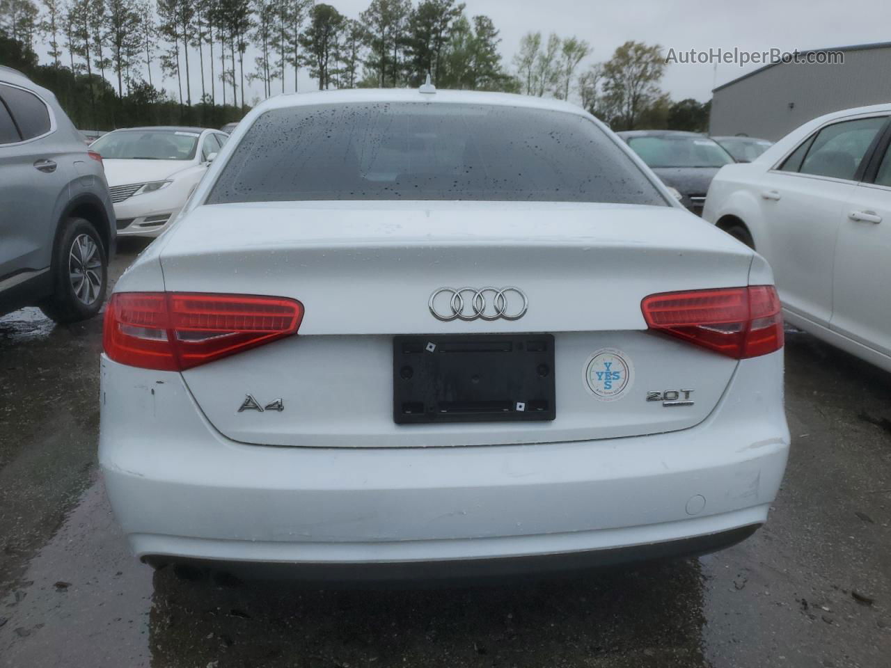 2013 Audi A4 Premium Plus White vin: WAUFFAFL7DN009090